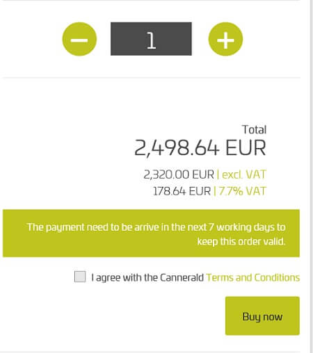 cannergrow pricing costs