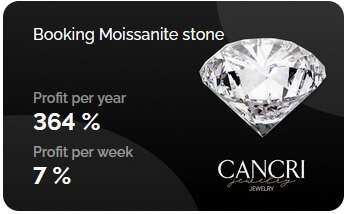 cancri booking moissanite stone
